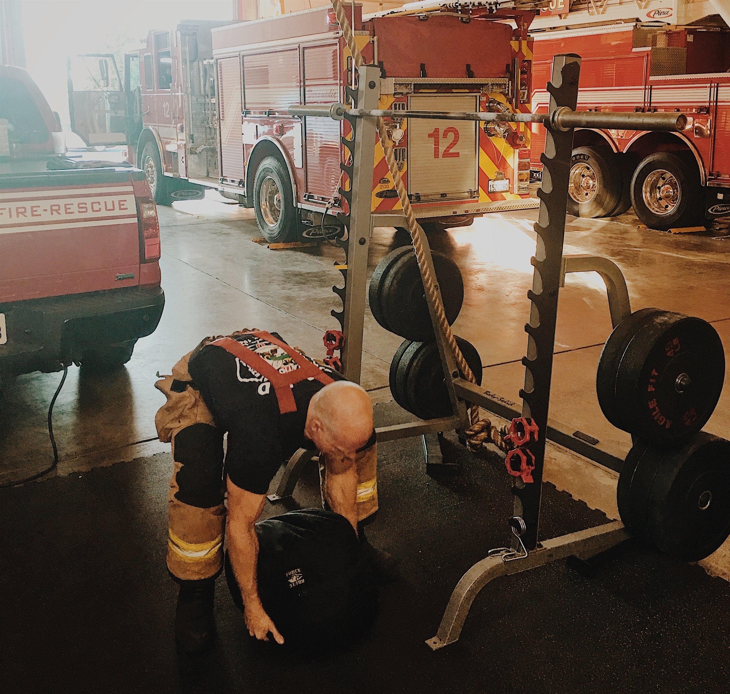 Firefighter discount sandbag workout